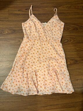 Altar'd State Peach Floral Mini Dress